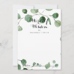 Calligraphy Wedding Words of Wisdom Eucalyptus Advice Card<br><div class="desc">This calligraphy wedding words of wisdom eucalyptus advice card is perfect for a simple wedding. The design features watercolor hand-drawn elegant botanical eucalyptus branches and leaves. These cards are perfect for a wedding, bridal shower, baby shower, graduation party & more. Personalize the cards with the names of the bride and...</div>