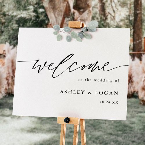 Calligraphy Welcome To The Wedding Sign