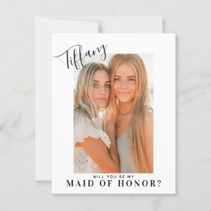 Calligraphy Will You Be My Maid of Honor Photo