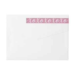 Calligraphy XOXO Elegant Valentine's Day Wrap Around Label
