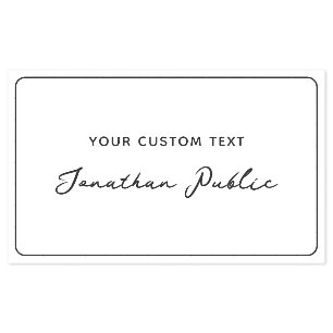 Calligraphy Your Custom Text Name Template Simple Self-inking Stamp