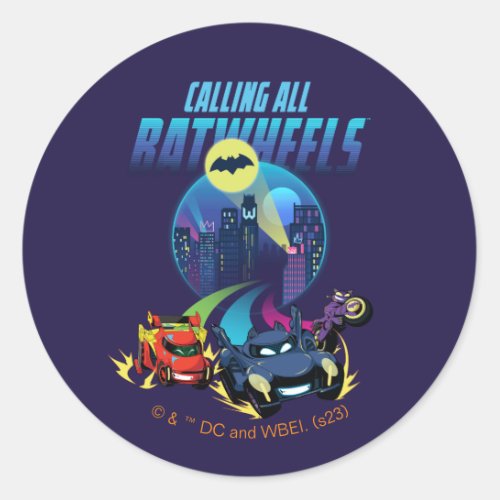 Calling all Batwheels Classic Round Sticker
