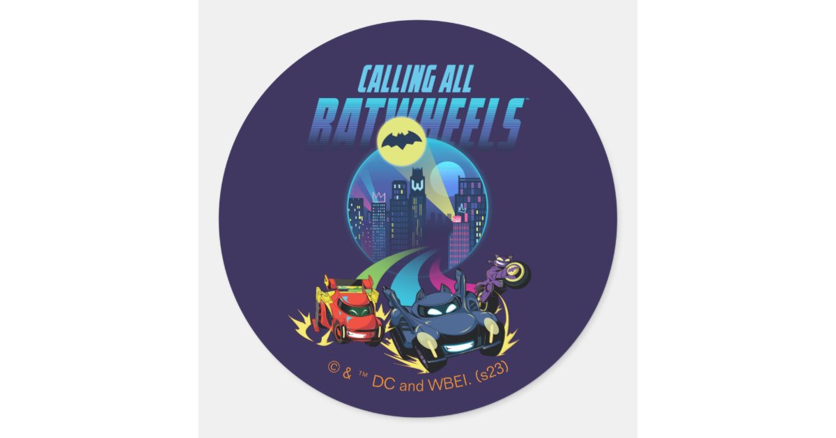 Calling all Batwheels™ Classic Round Sticker | Zazzle