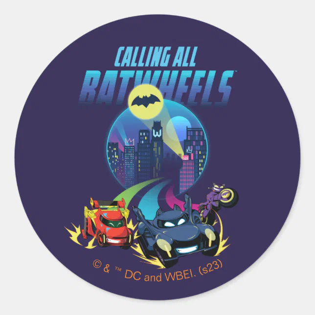 Calling all Batwheels™ Classic Round Sticker | Zazzle
