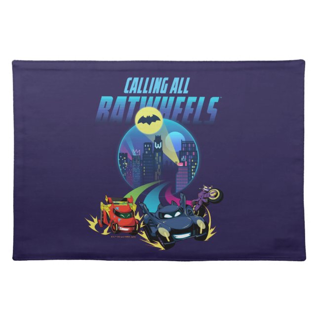 Calling all Batwheels™ Cloth Placemat (Front)