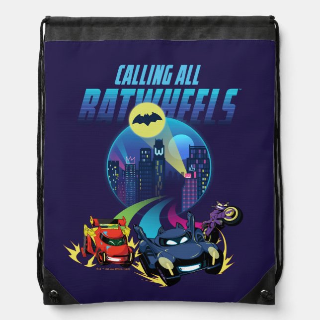 Calling all Batwheels™ Drawstring Bag (Front)