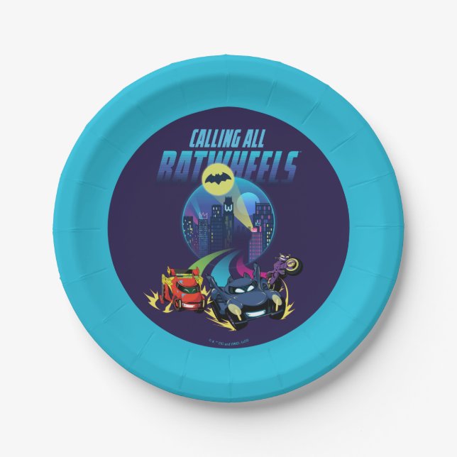 Calling all Batwheels™ Paper Plates (Front)