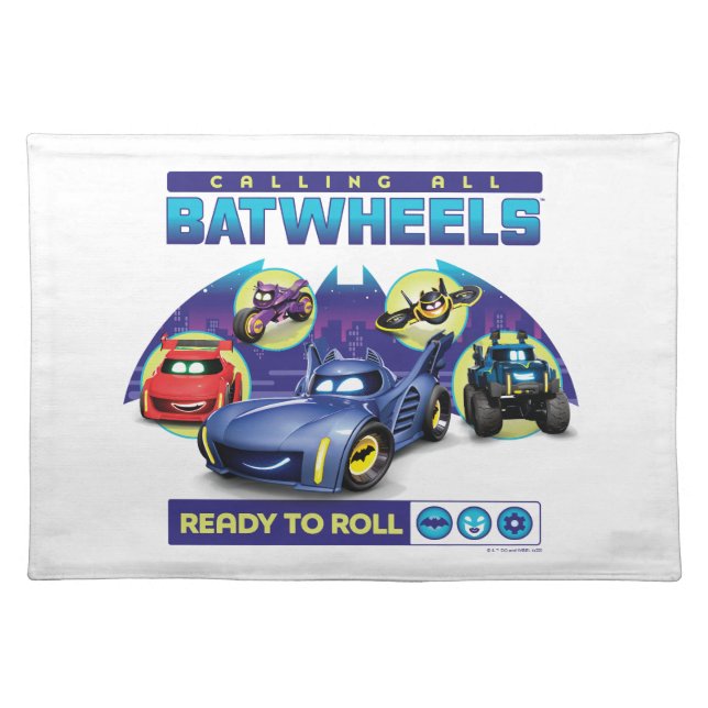 Calling all Batwheels™ - Ready to Roll Cloth Placemat (Front)
