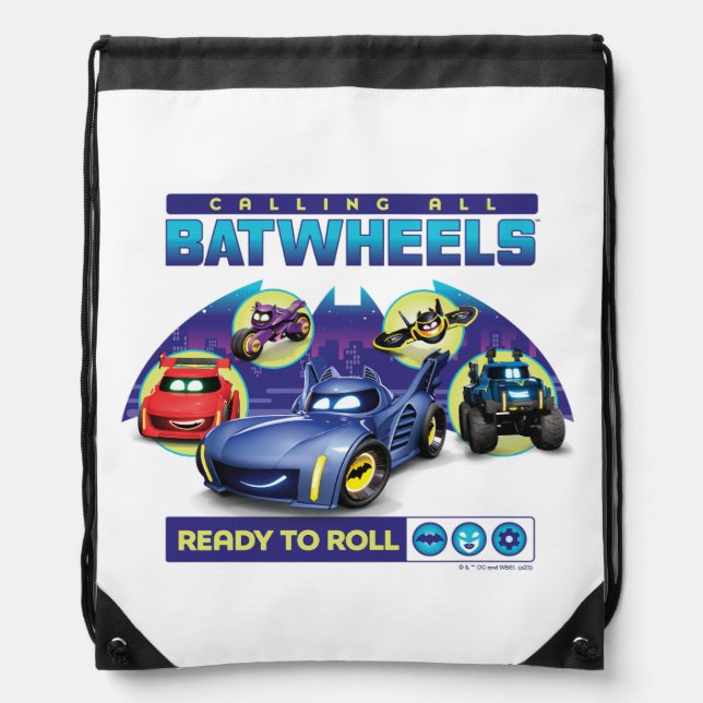 Calling all Batwheels™ - Ready to Roll Drawstring Bag (Front)