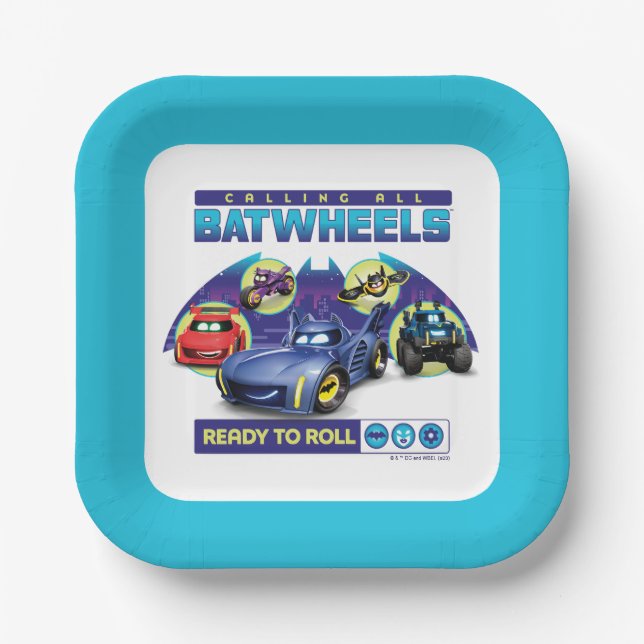 Calling all Batwheels™ - Ready to Roll Paper Plates (Front)