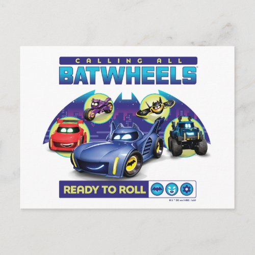 Calling all Batwheels _ Ready to Roll Postcard