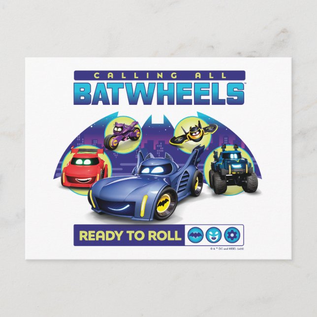 Calling all Batwheels™ - Ready to Roll Postcard (Front)
