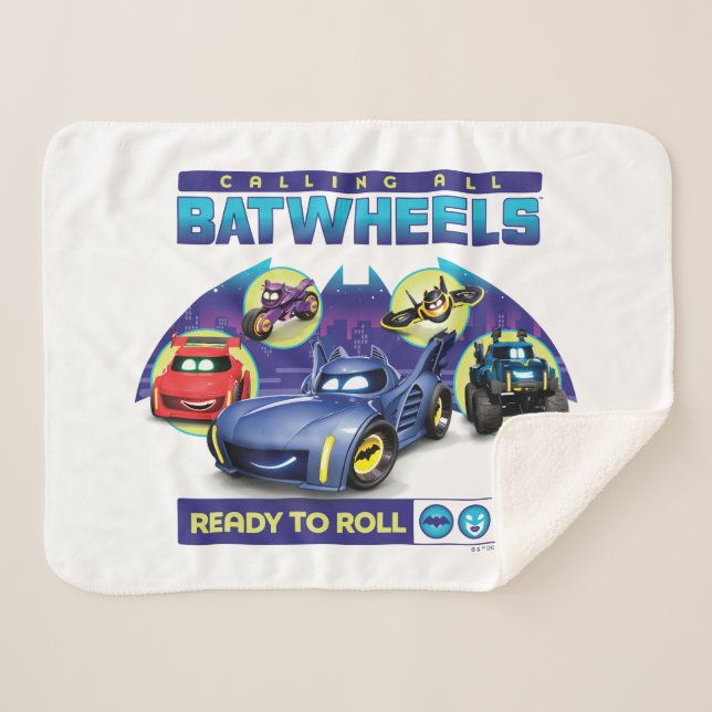 Calling all Batwheels™ - Ready to Roll Sherpa Blanket (Front (Horizontal))