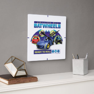 Calling all Batwheels™ - Ready to Roll Square Wall Clock