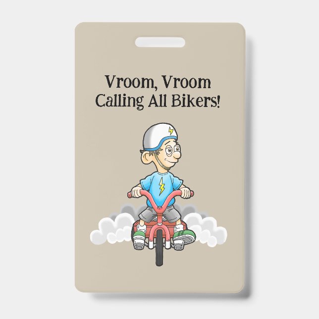 Calling All Bikers Badge (Front)