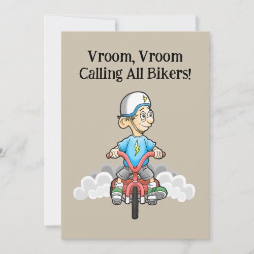 Calling All Bikers Birthday Invitation