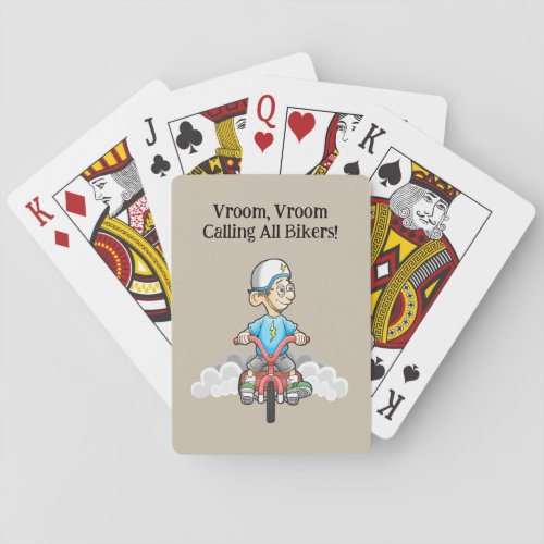 Calling All Bikers Playing Cards