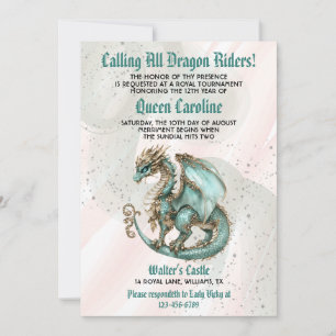 Calling All Dragon Riders Birthday Invitation
