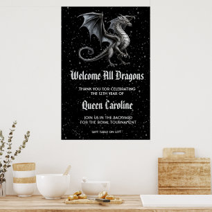Calling All Dragons Birthday Poster