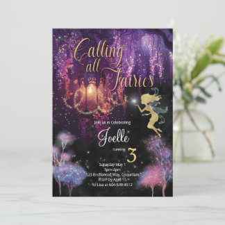 Calling All Fairies Birthday Invitation