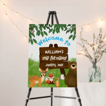 Calling All Forest Animals Birthday Foam Boards