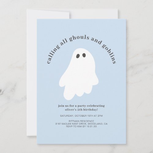 Calling All Ghouls and Goblins Birthday Invitation