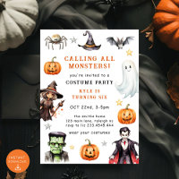Calling All Monsters Costume Halloween Birthday In