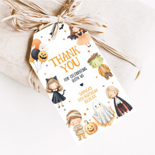 Calling All Monsters Halloween Birthday Favor Tags