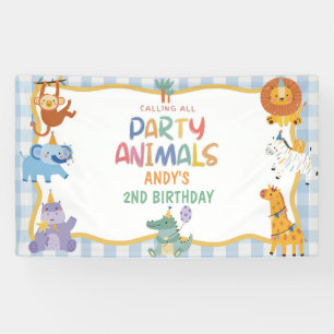 Calling All Party Animals Birthday  Banner