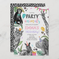 Calling All Party Animals Birthday Invitation