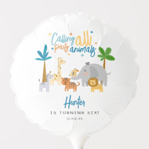 Calling All Party Animals Birthday Party Balloon
