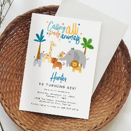 Calling All Party Animals Birthday Party Invitation
