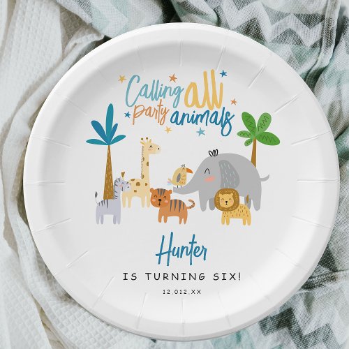 Calling All Party Animals Birthday Party Paper Plates