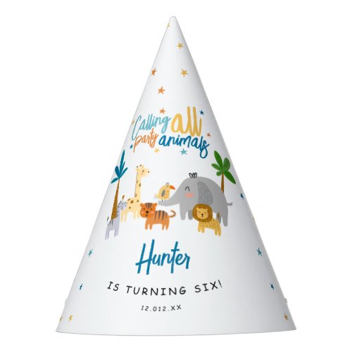 Calling All Party Animals Birthday Party Party Hat