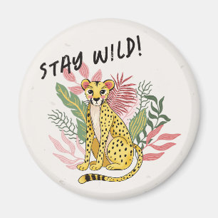 Calling All Party Animals Cheetah Birthday Favors Magnet