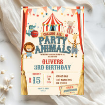 Calling All Party Animals Circus Birthday