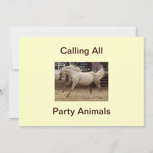 Calling All Party Animals Invitations (Front)