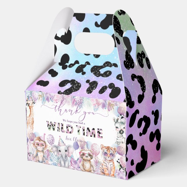 Calling All Party Animals Jungle Safari Birthday Favor Boxes (Front)