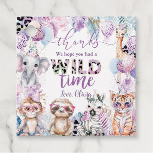Calling All Party Animals Jungle Safari Birthday Favor Tags