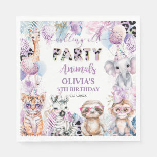 Calling All Party Animals Jungle Safari Birthday Napkins