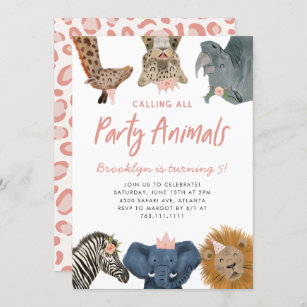 Calling All Party Animals Invitations & Invitation Templates | Zazzle