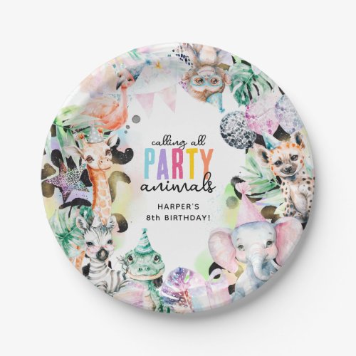 Calling all Party Animals Safairi themed Birthday Paper Plates