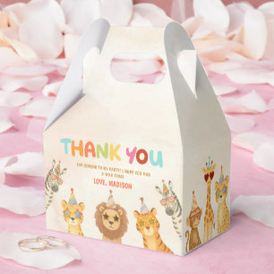 Calling All Party Animals Safari 1st Birthday Favor Boxes