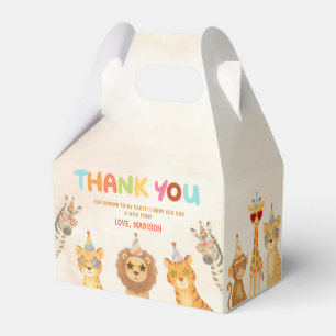 Calling All Party Animals Safari 1st Birthday Favor Boxes