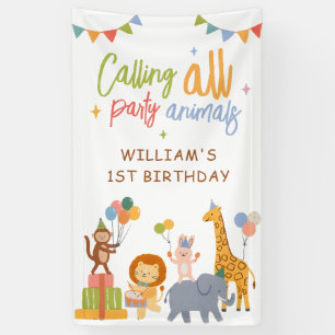 Calling All Party Animals Safari Birthday Party Banner