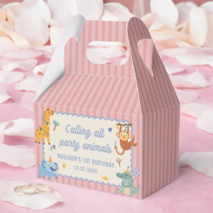 Calling All Party Animals Safari Birthday Party Favor Boxes