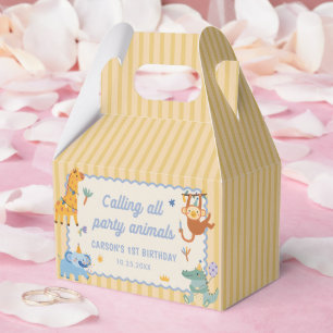 Calling All Party Animals Safari Birthday Party Favor Boxes