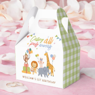 Calling All Party Animals Safari Birthday Party Favor Boxes