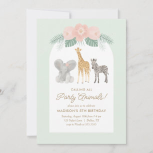 Calling all Party Animals Safari Birthday Party Invitation