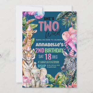 Calling All Party Animals Safari Birthday Party Invitation